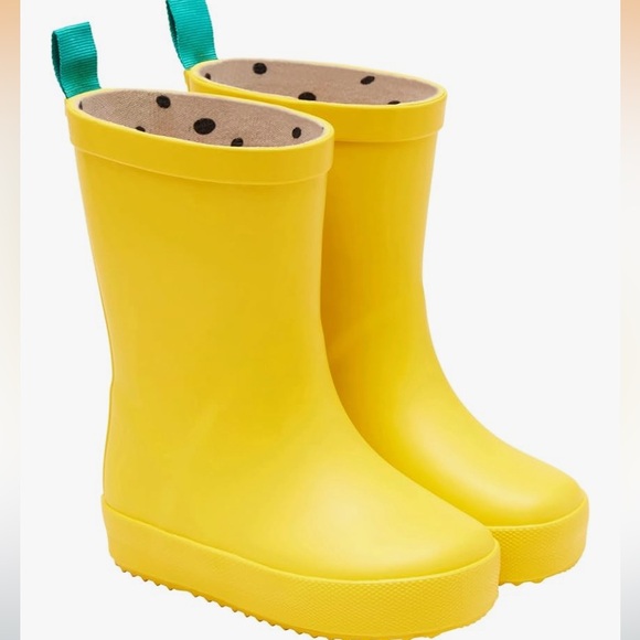 Ten Little Toddler Rain Boots Bright Yellow Rain Boots SZ 9 - Picture 6 of 9